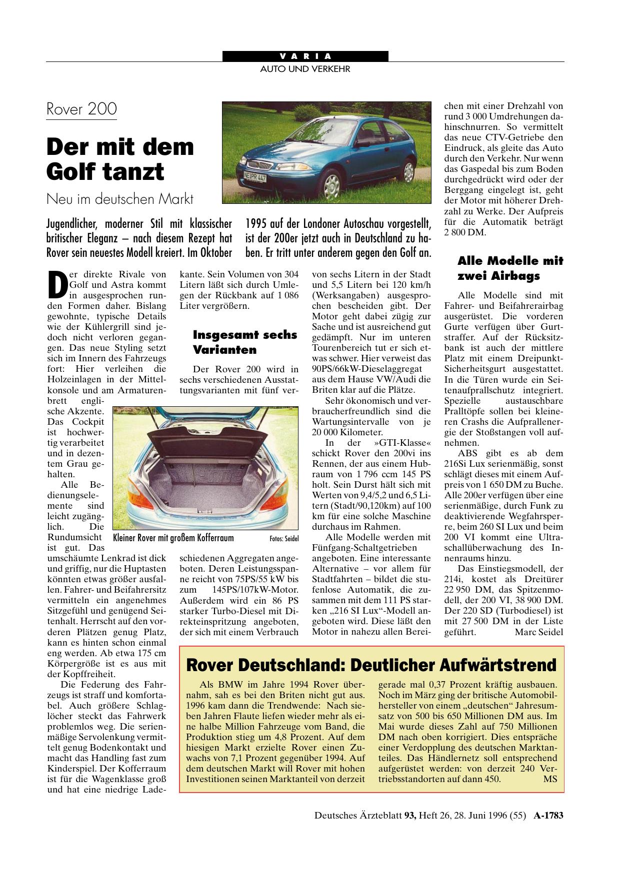 Vorschauseite 1: Rover Deutschland: Deutlicher Aufwärtstrend