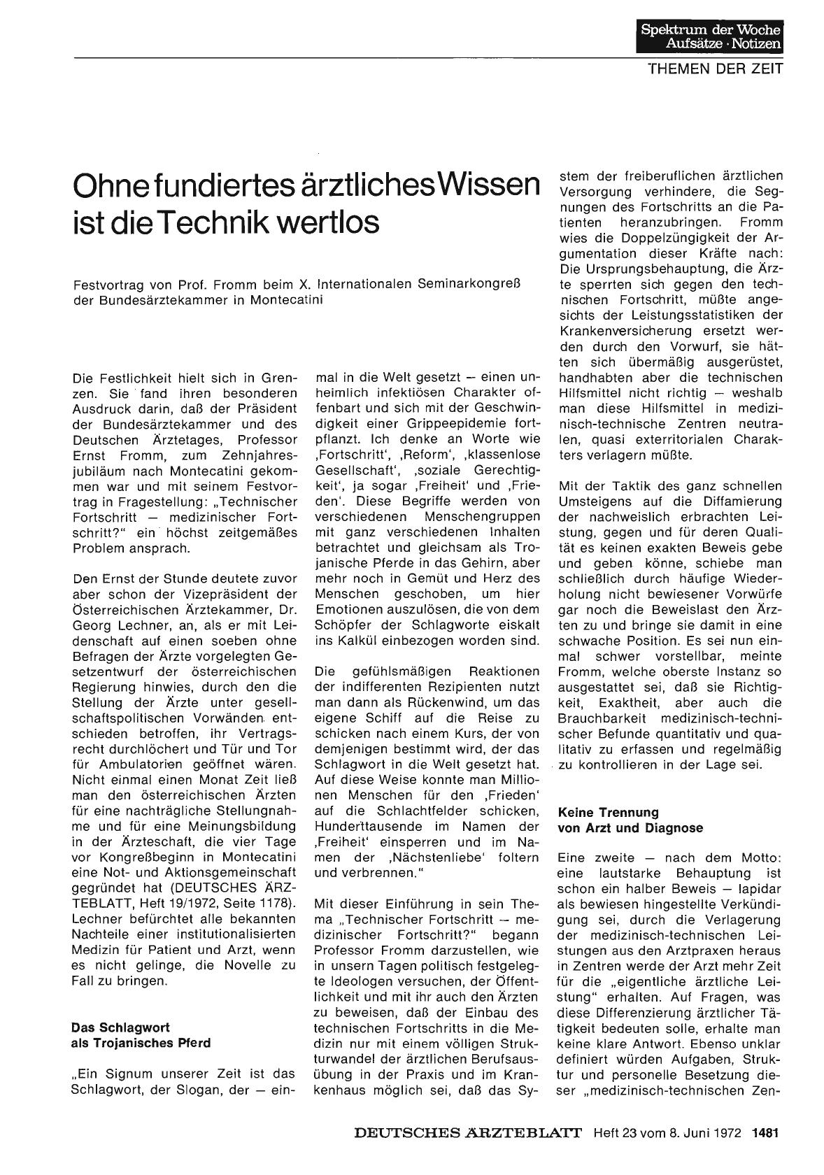 Vorschauseite 1: Ohne fundiertes ärztlichesWissen ist die Technik wertlos