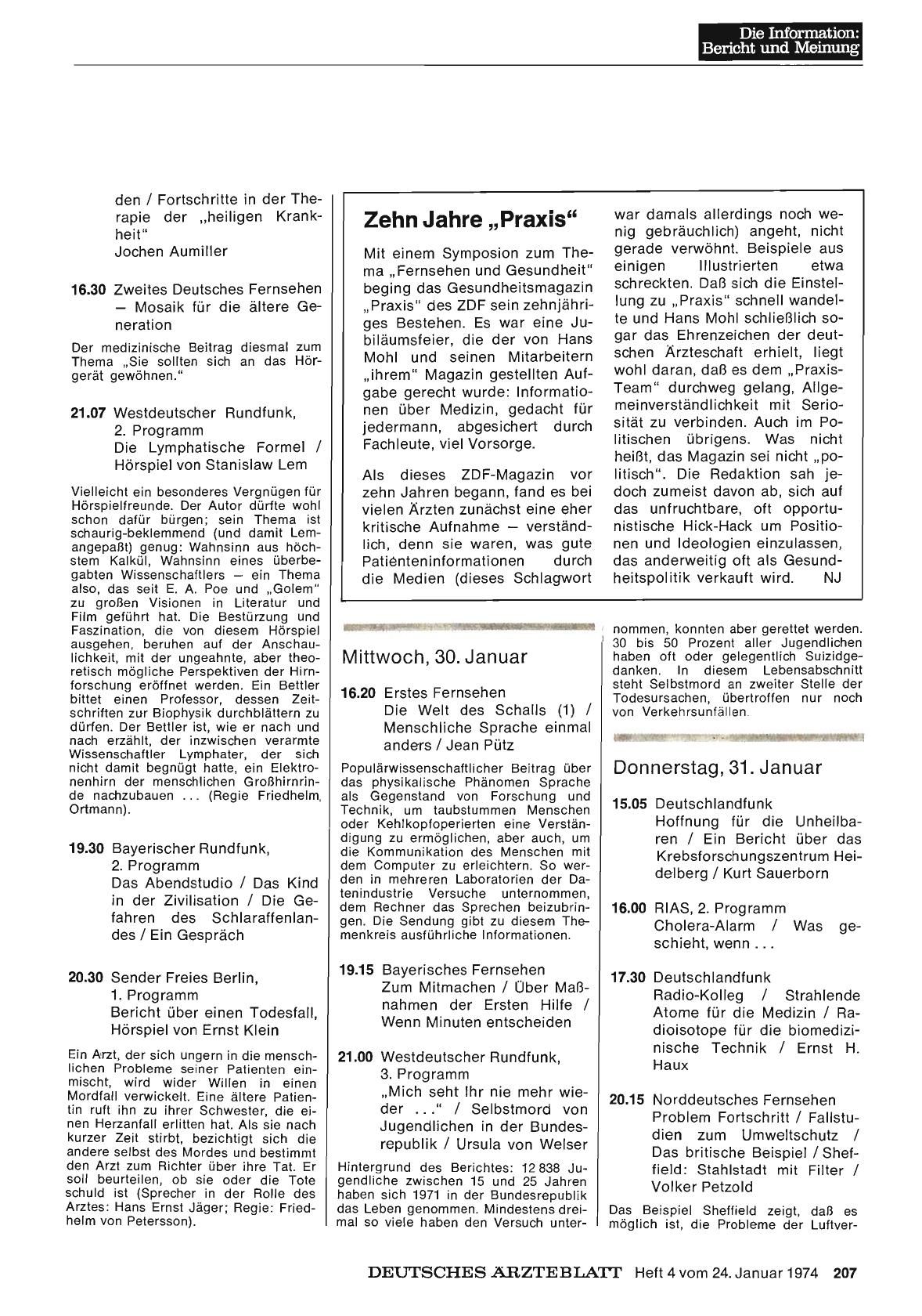 Vorschauseite 1: Zehn Jahre „Praxis“