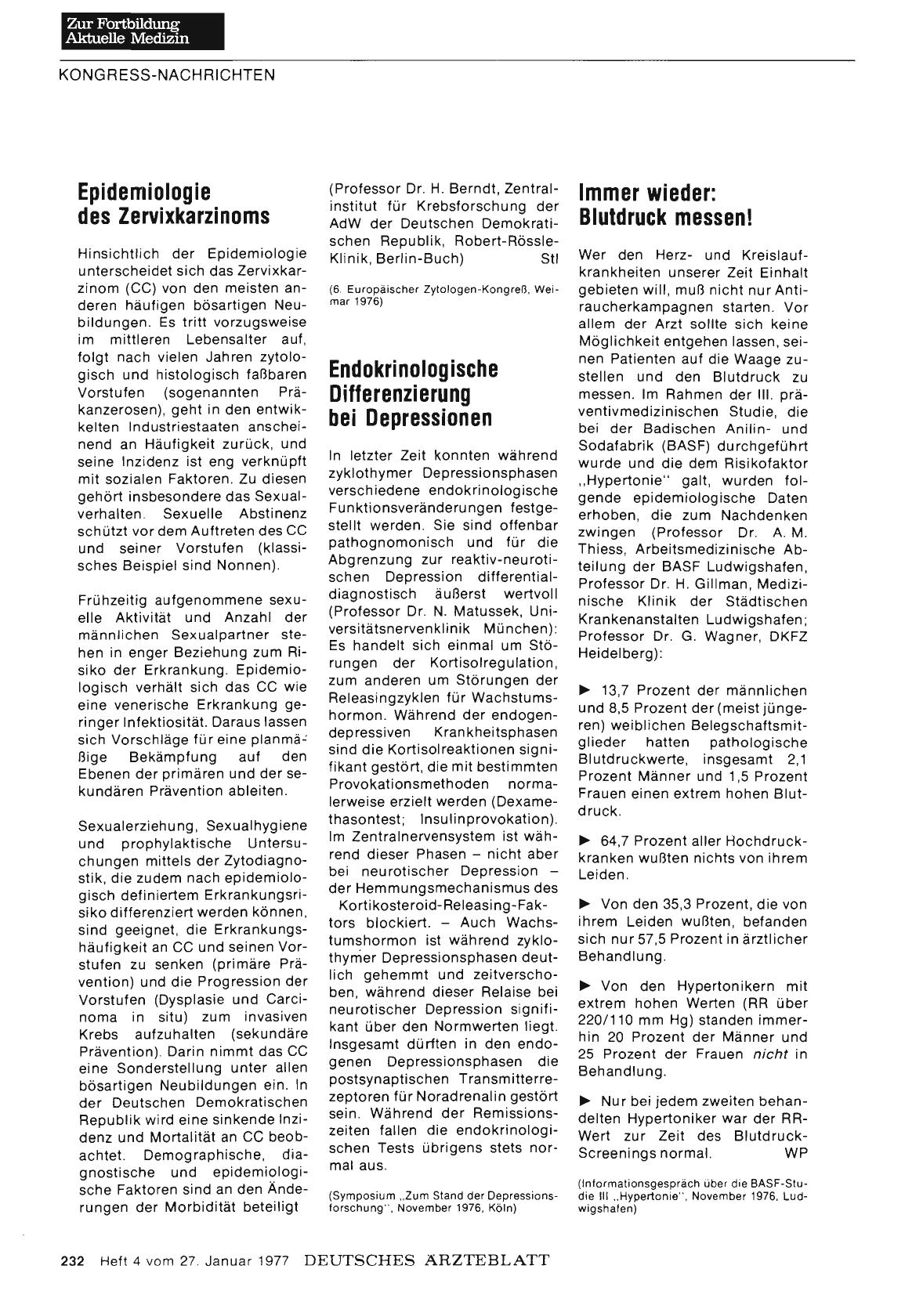 Vorschauseite 1: Immer wieder: Blutdruck messen!