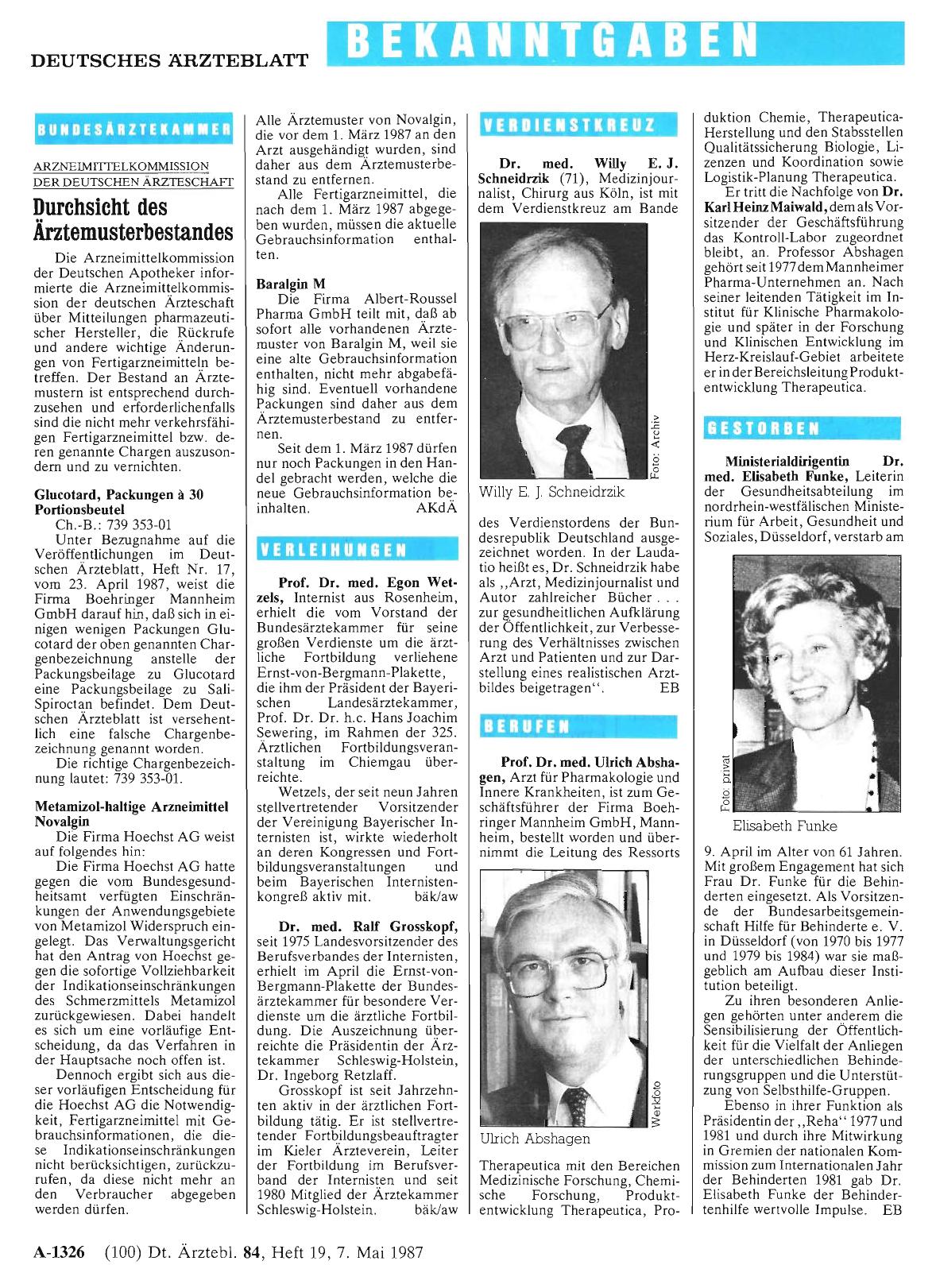 Vorschauseite 1: Verleihungen