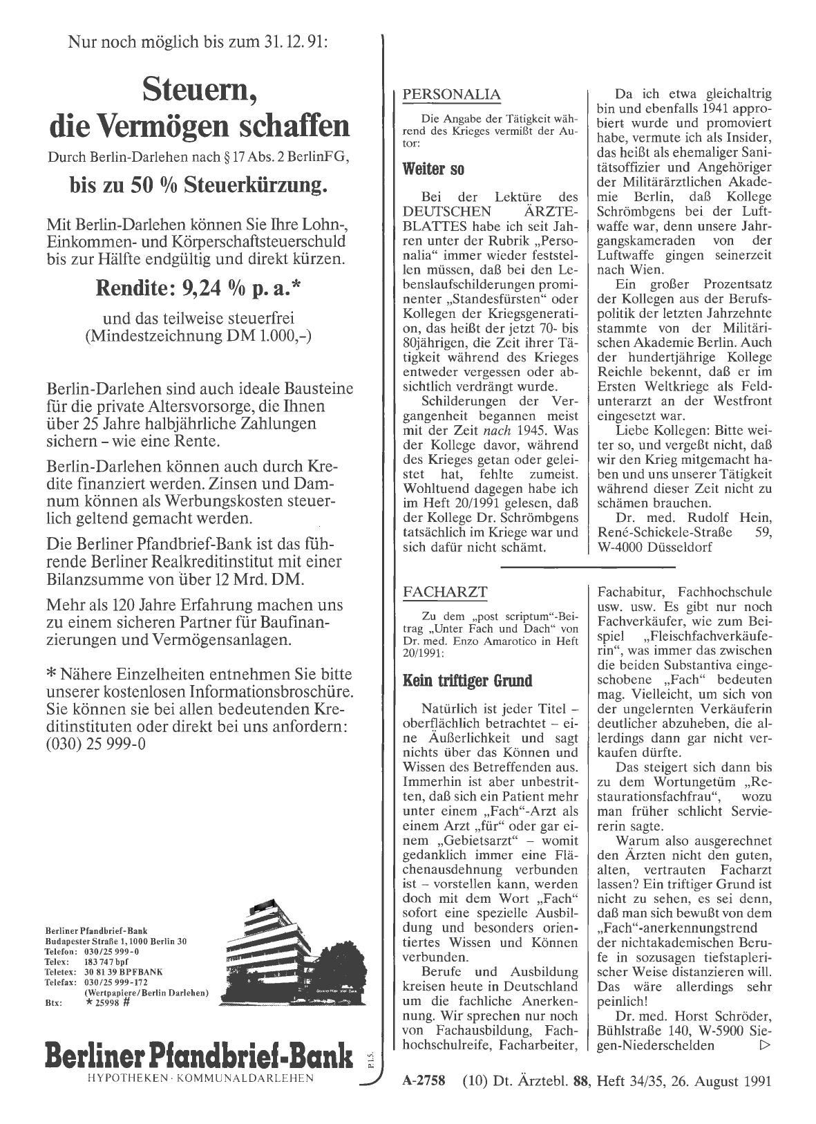 Vorschauseite 1: PERSONALIA: Weiter so