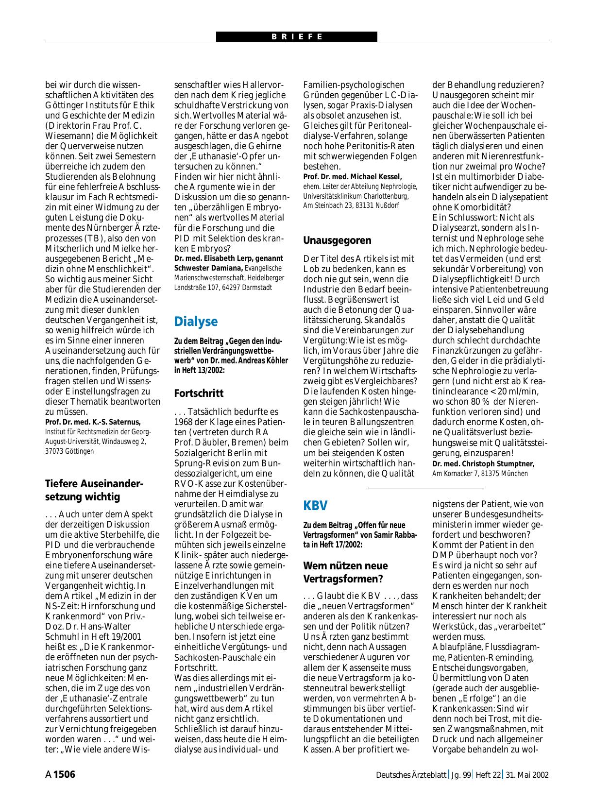 Vorschauseite 1: KBV: Wem nützen neue Vertragsformen?
