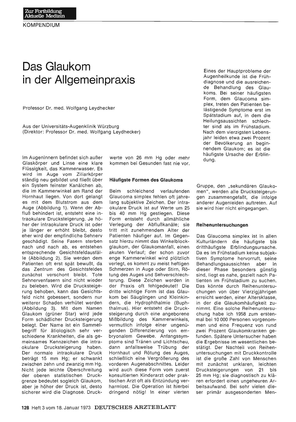 Vorschauseite 1: Das Glaukom in der Allgemeinpraxis