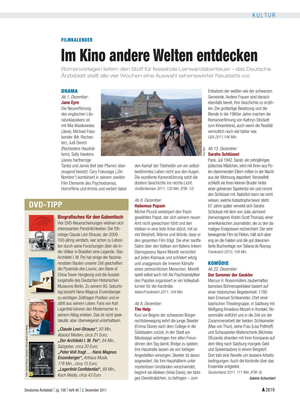 Vorschauseite 1: Filmkalender: Im Kino andere Welten entdecken