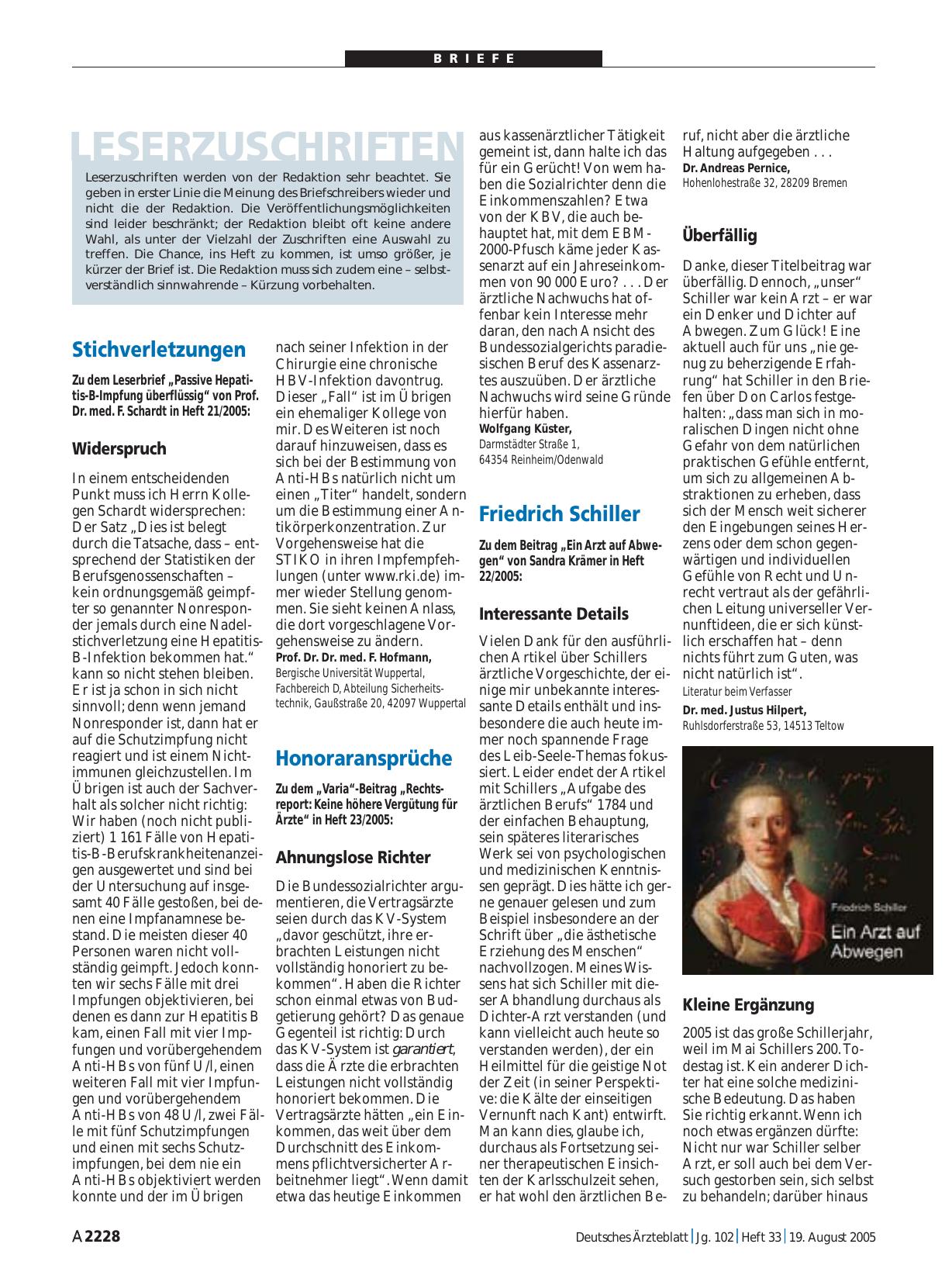 Vorschauseite 1: Friedrich Schiller: Kleine Ergänzung