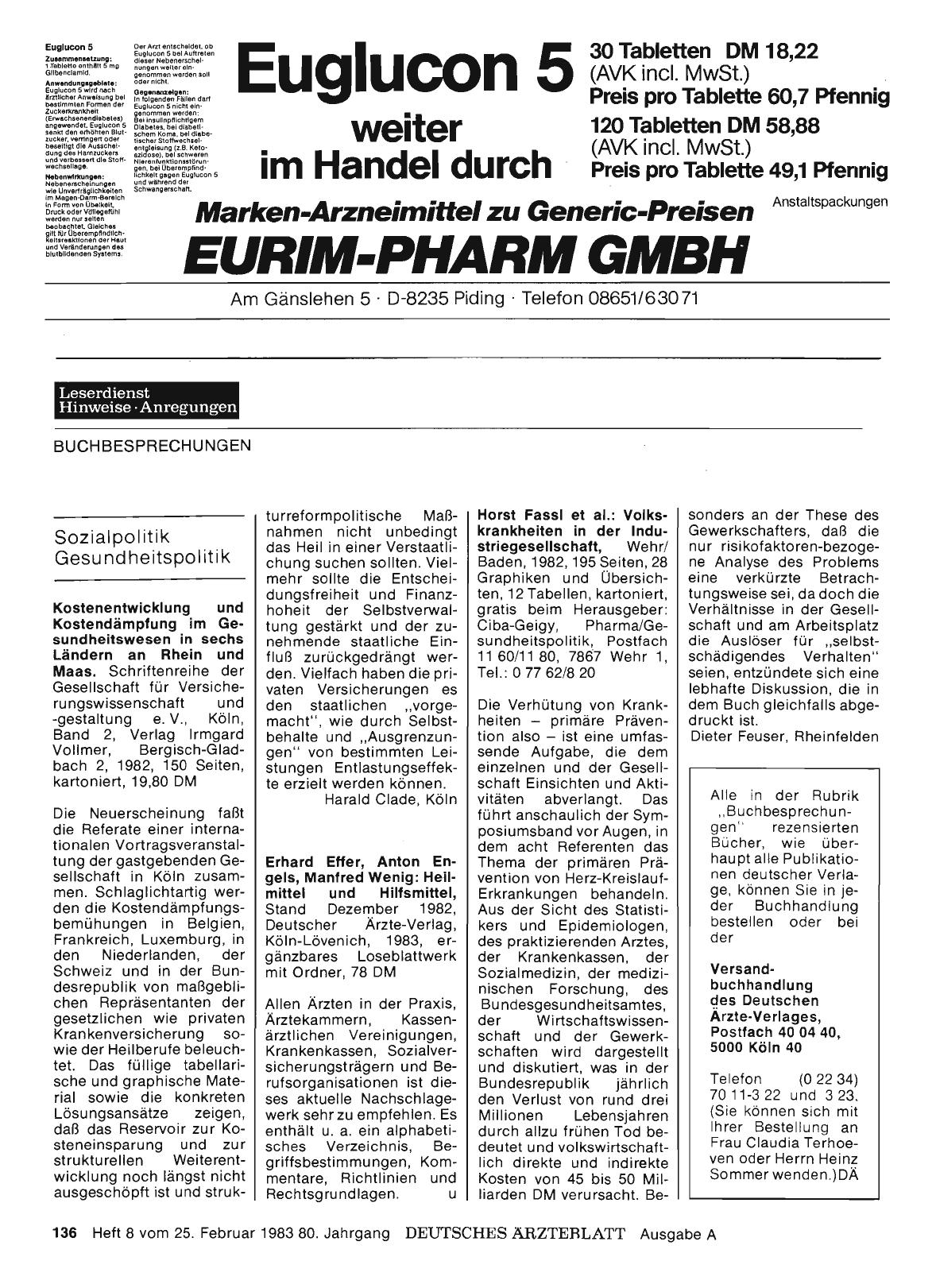 Vorschauseite 1: Sozialpolitik — Gesundheitspolitik