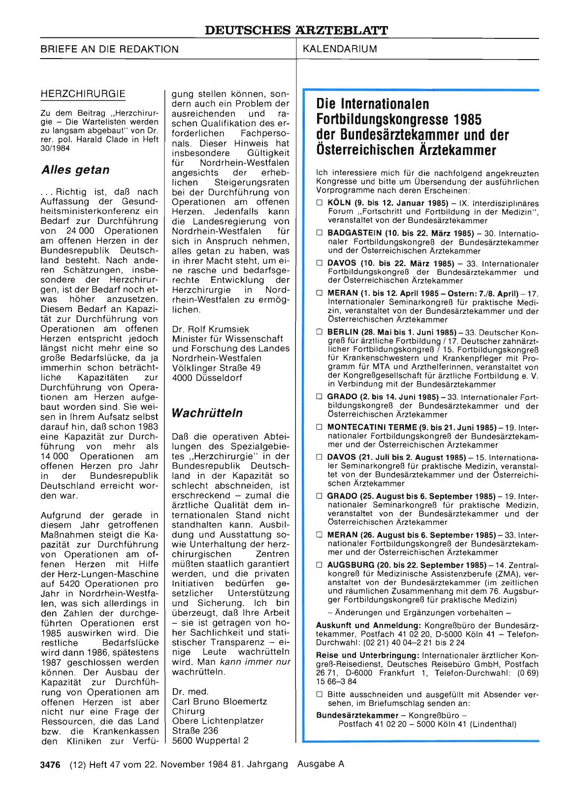 Vorschauseite 1: HERZCHIRURGIE: Alles getan