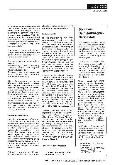 Vorschauseite 1: Sommer-Seminarkongreß Badgastein