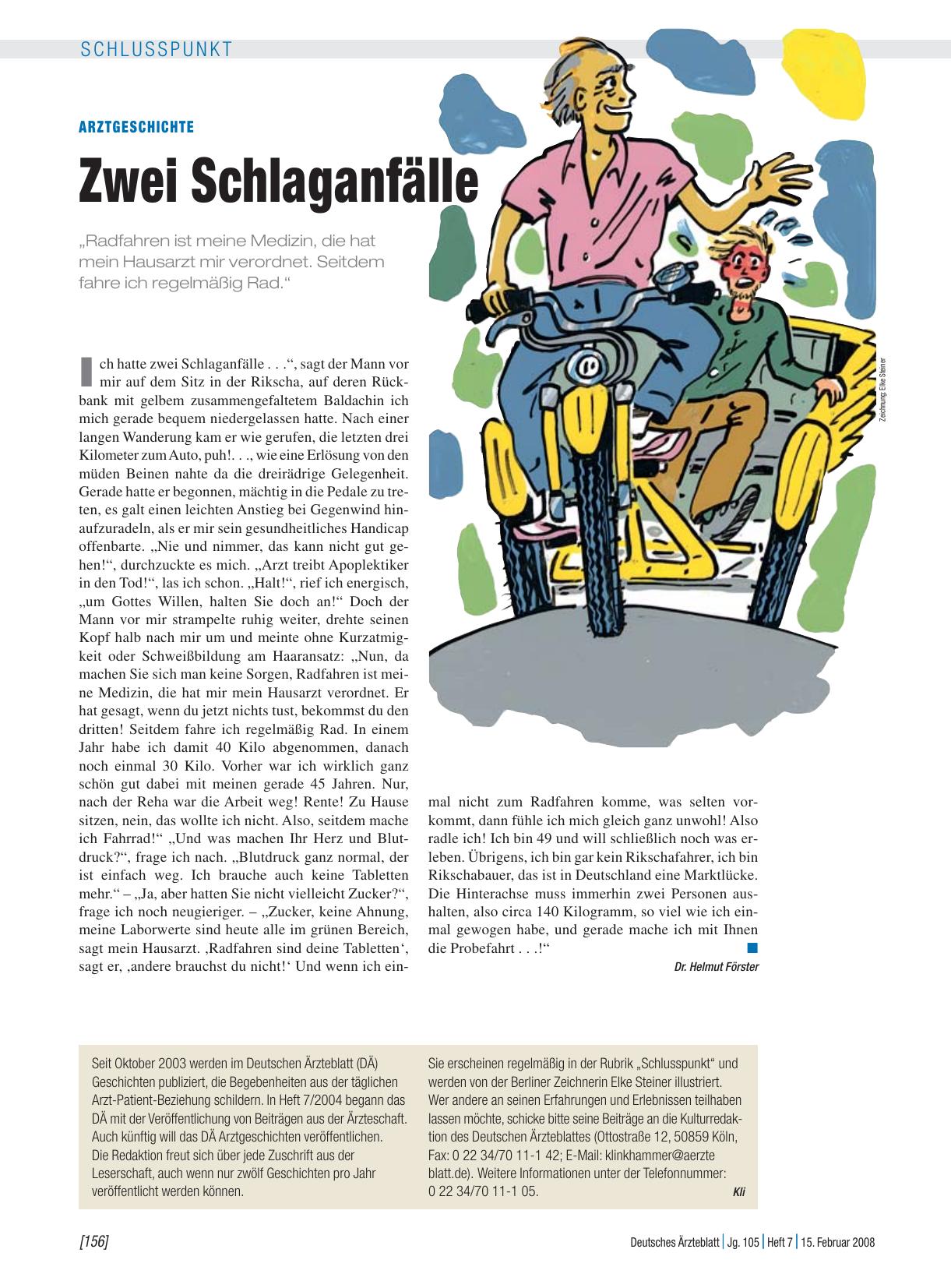 Vorschauseite 1: Arztgeschichte: Zwei Schlaganfälle