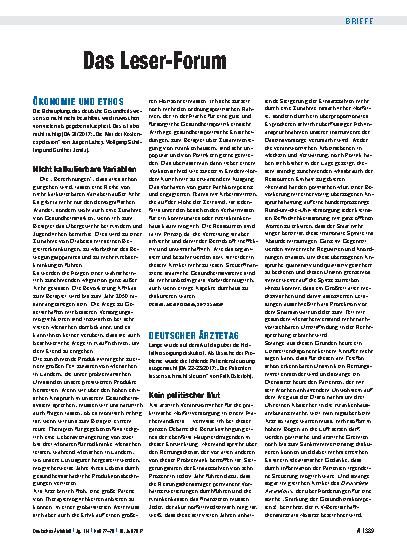 Vorschauseite 1: Deutscher Ärztetag: Kein politischer Mut