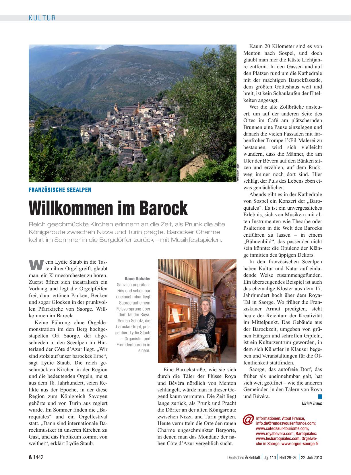 Vorschauseite 1: Französische Seealpen: Willkommen im Barock