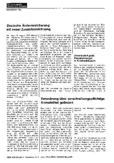 Vorschauseite 1: Deutsche Ärzteversicherung mit neuer Zusatzbezeichnung