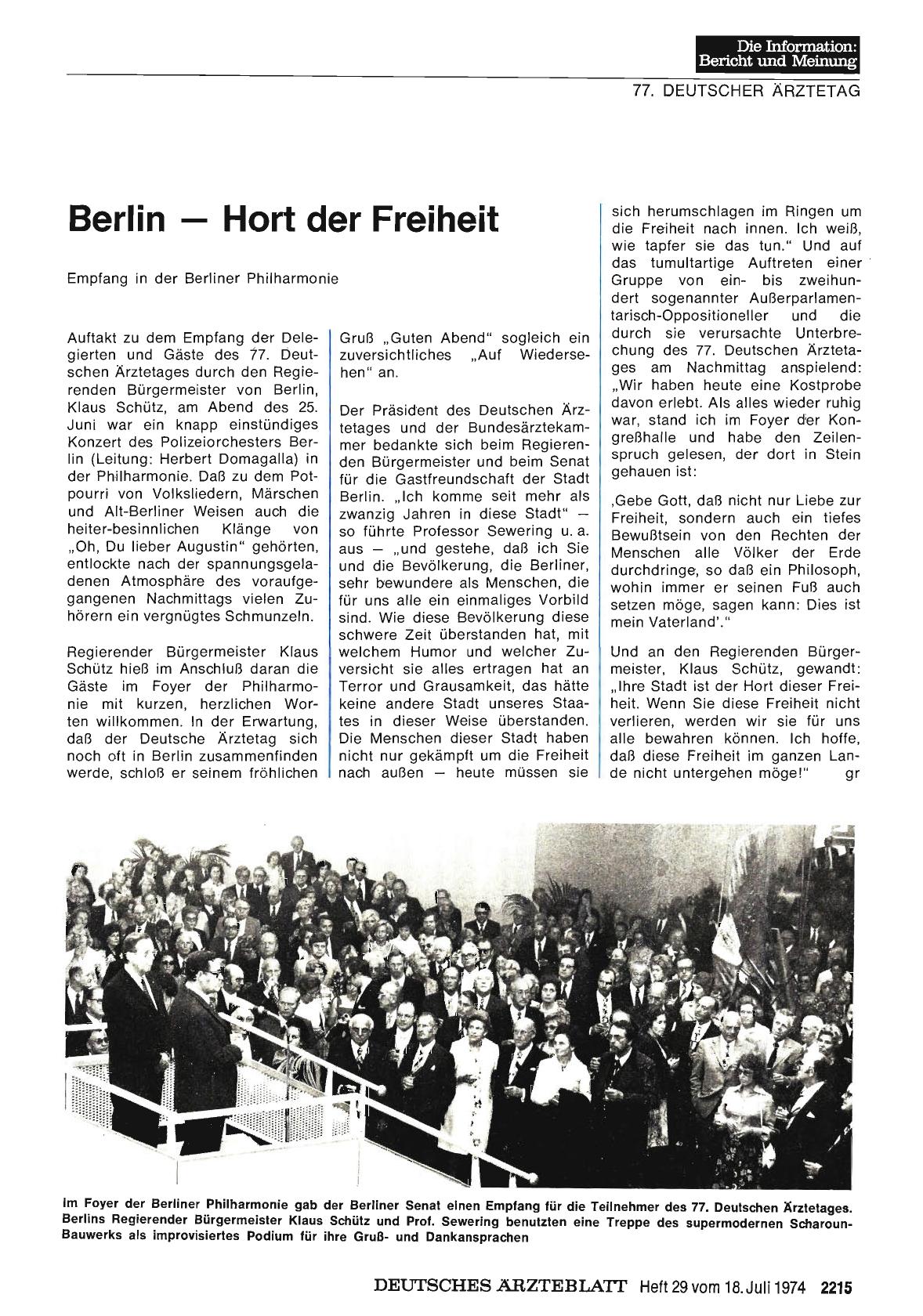 Vorschauseite 1: Berlin — Hort der Freiheit