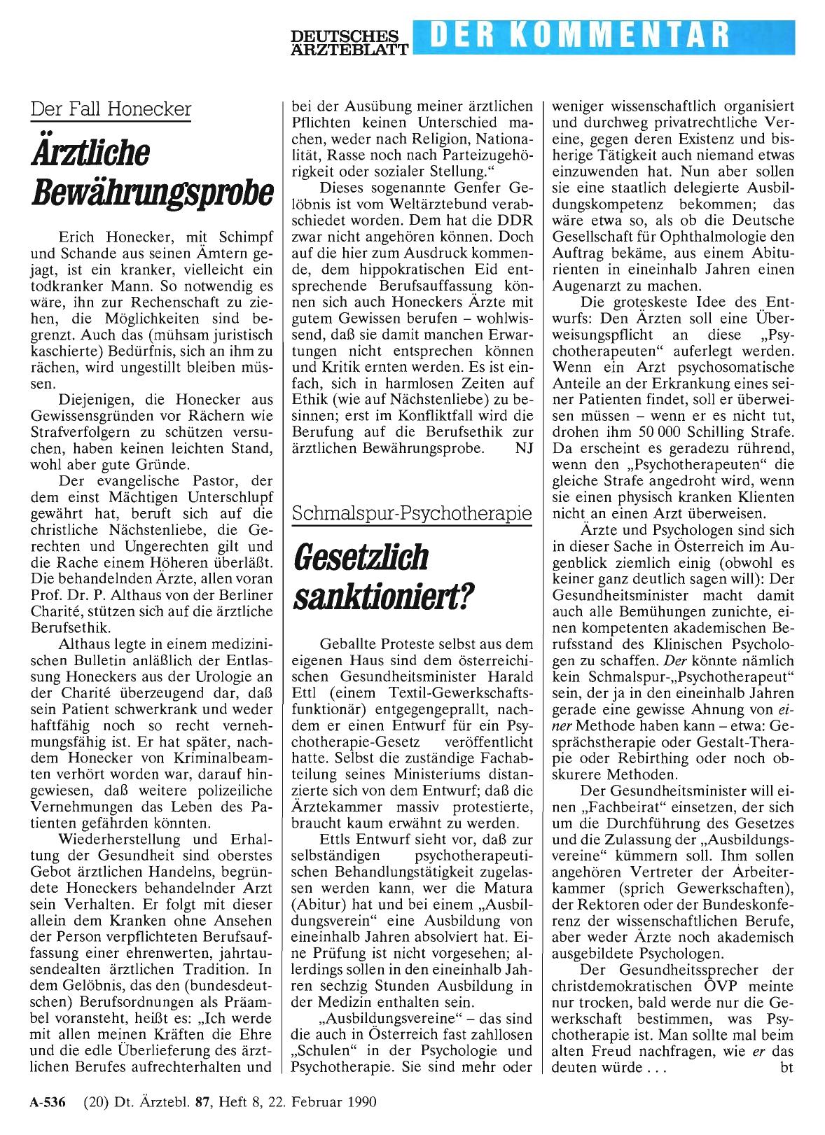 Vorschauseite 1: Schmalspur-Psychotherapie: Gesetzlich sanktioniert?