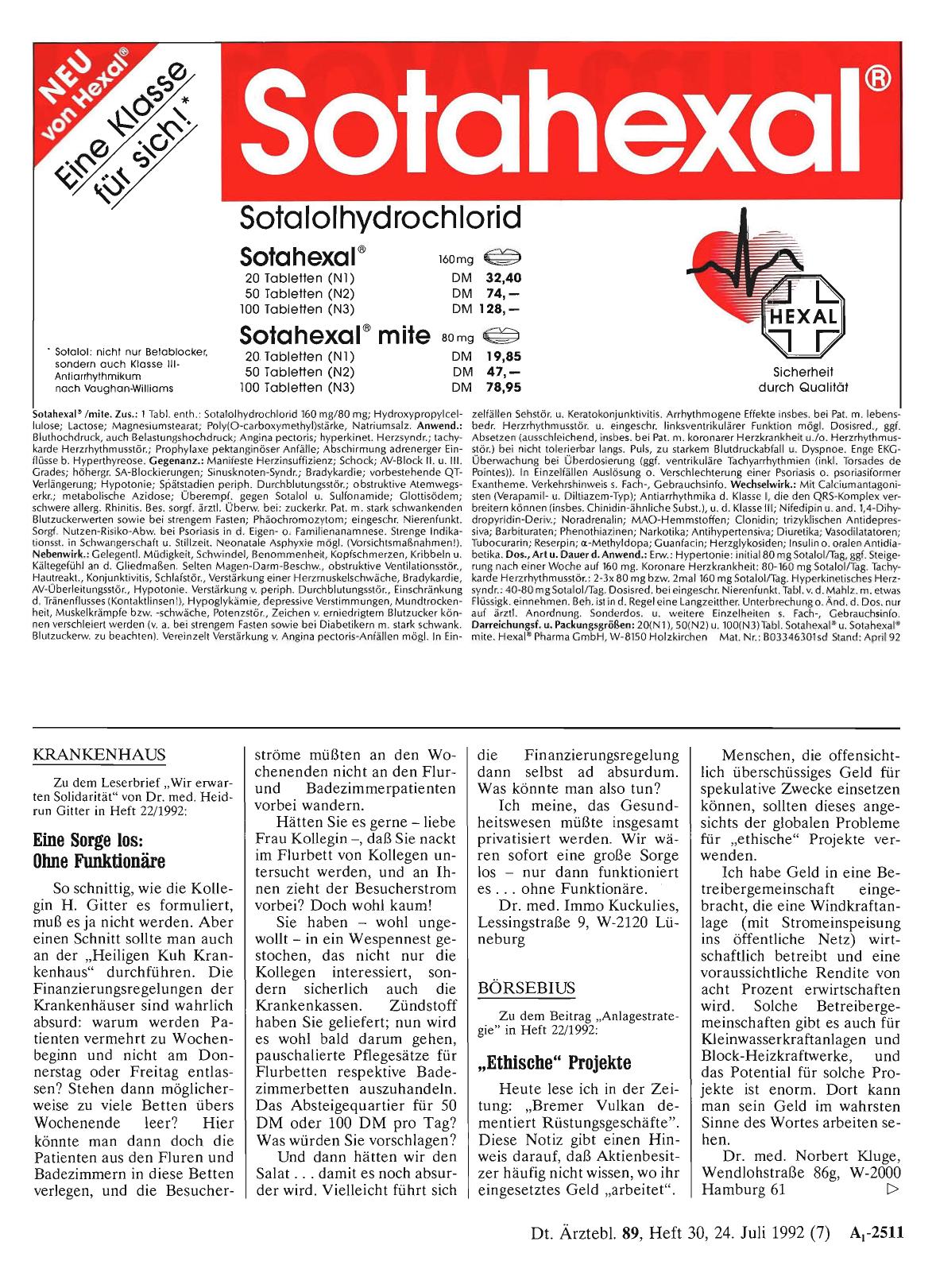 Vorschauseite 1: BÖRSEBIUS: „Ethische“ Projekte