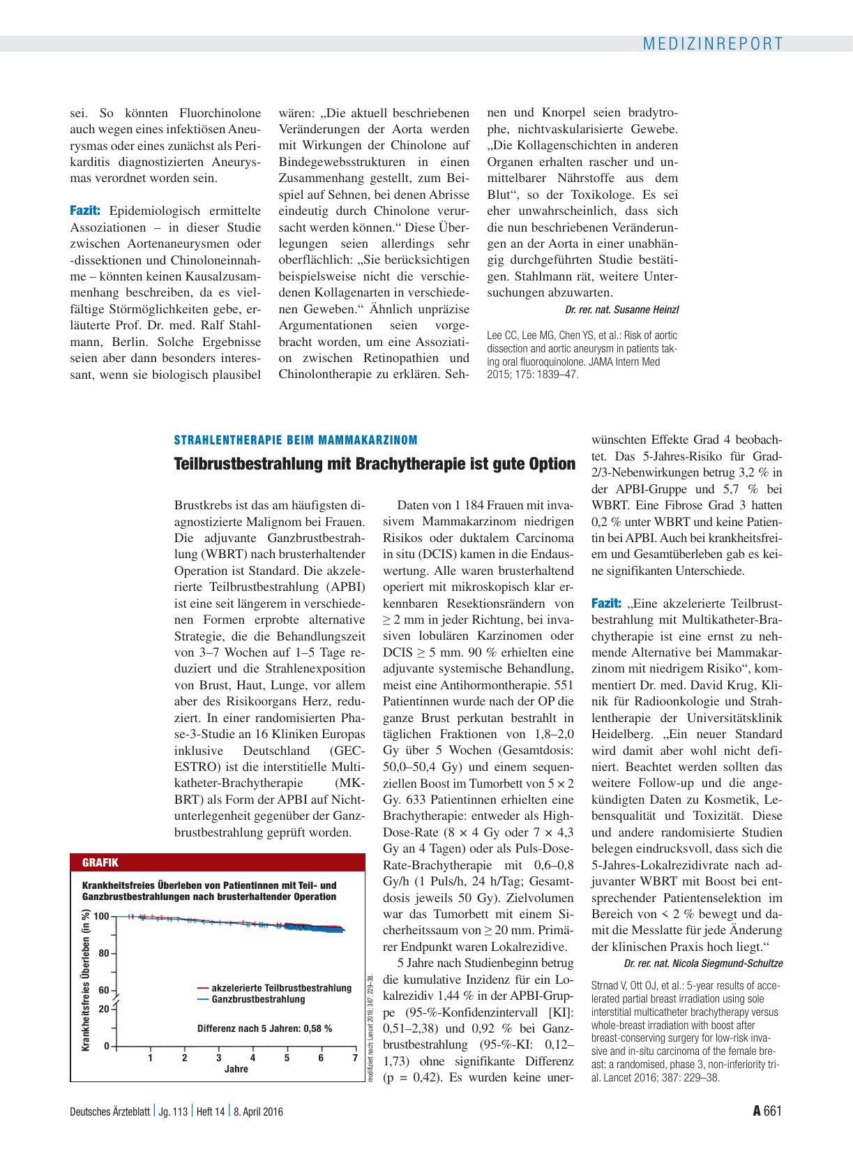 Vorschauseite 1: Strahlentherapie beim Mammakarzinom: Teilbrustbestrahlung mit Brachytherapie ist gute Option