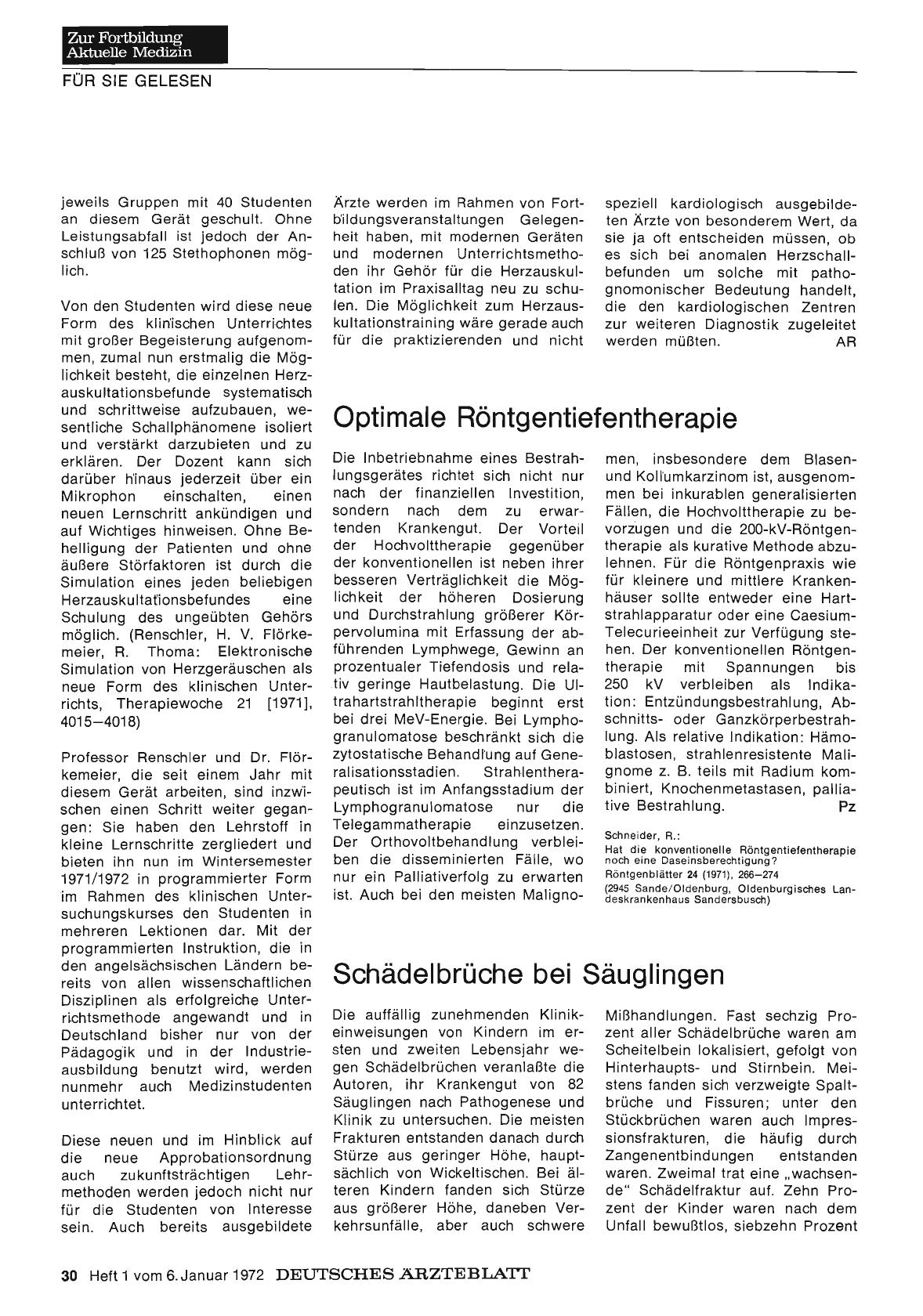 Vorschauseite 1: Optimale Röntgentiefentherapie