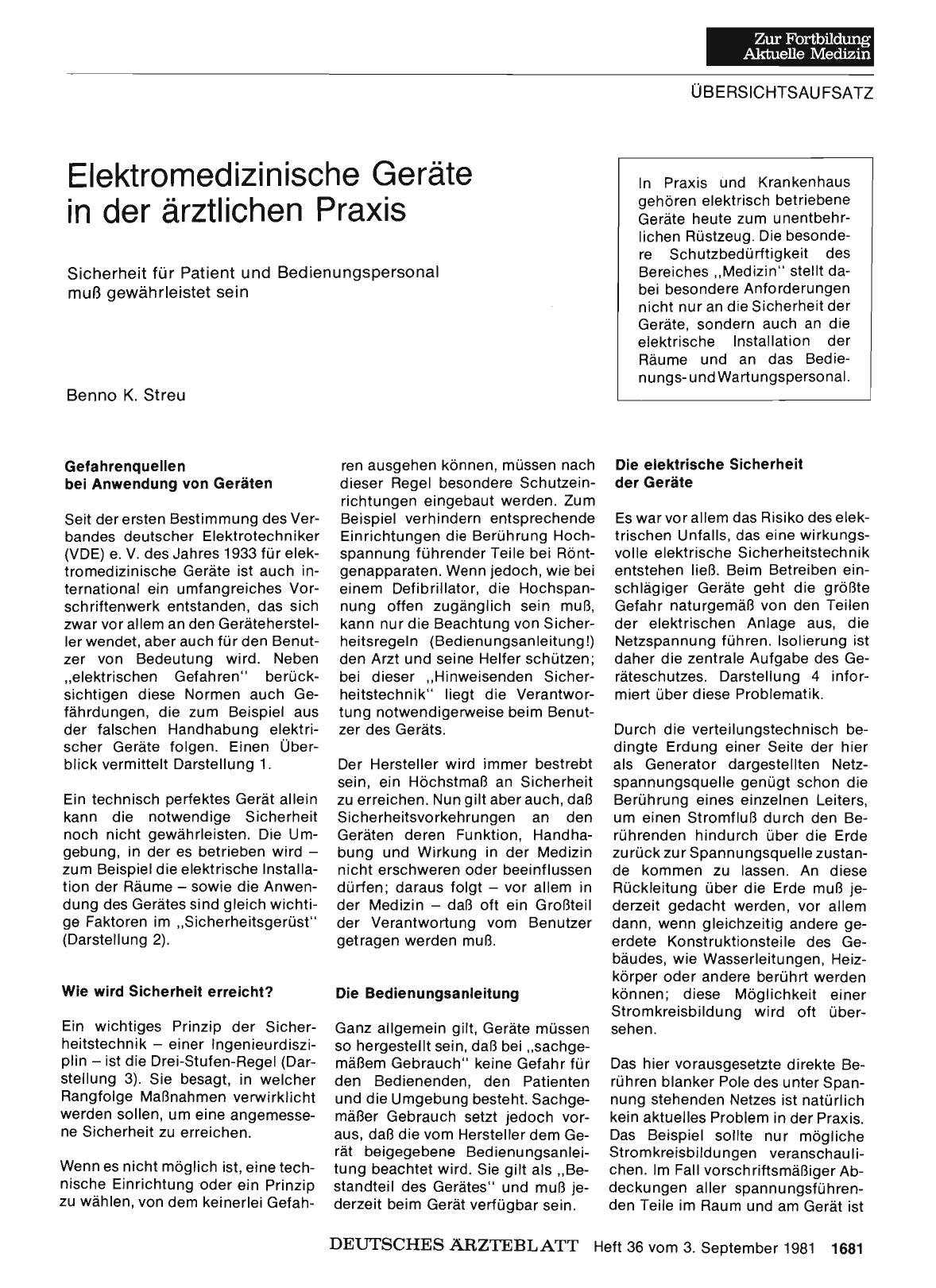Vorschauseite 1: Elektromedizinische Geräte in der ärztlichen Praxis