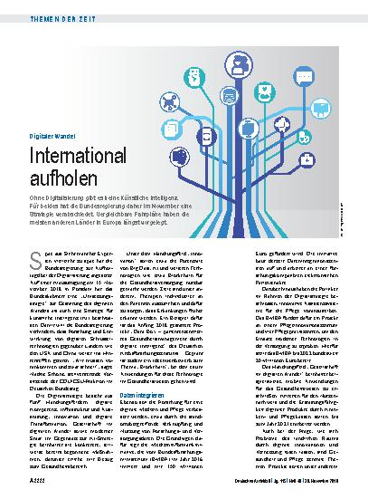 Vorschauseite 1: Digitaler Wandel: International aufholen