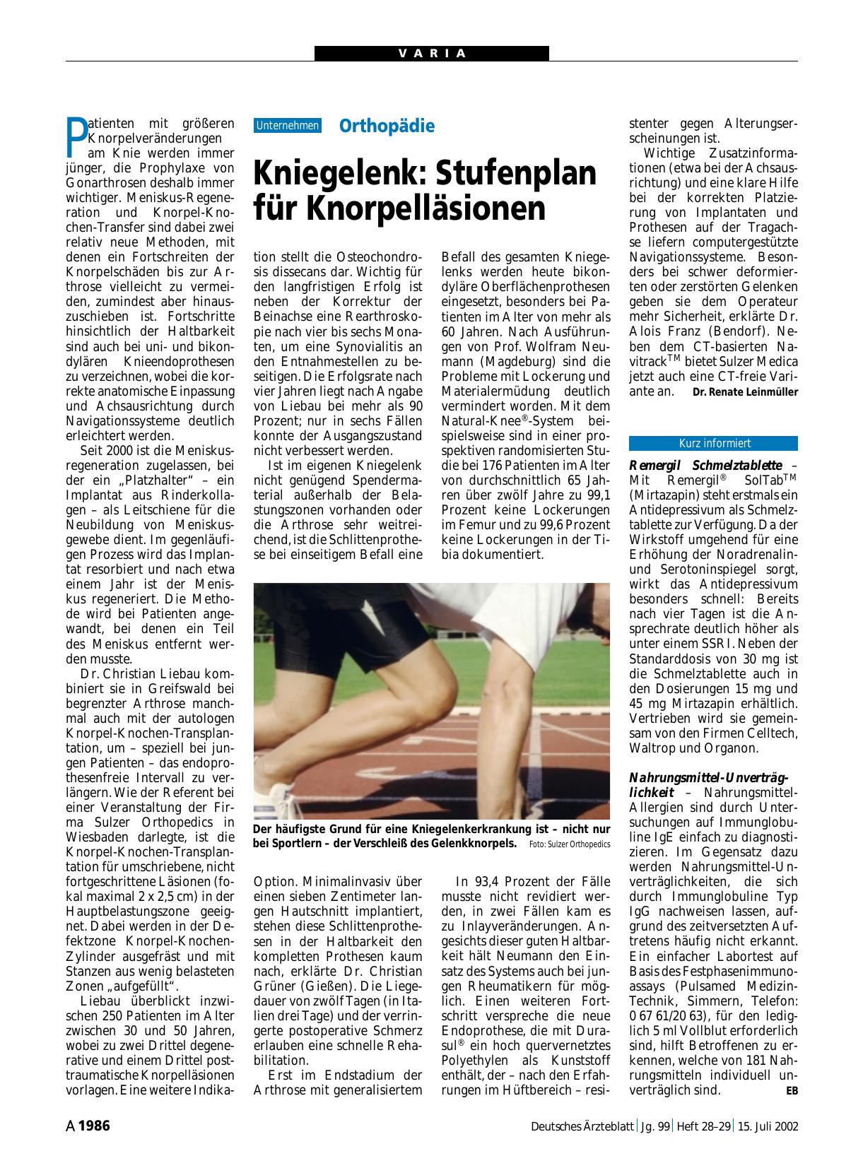 Vorschauseite 1: Remergil Schmelztablette