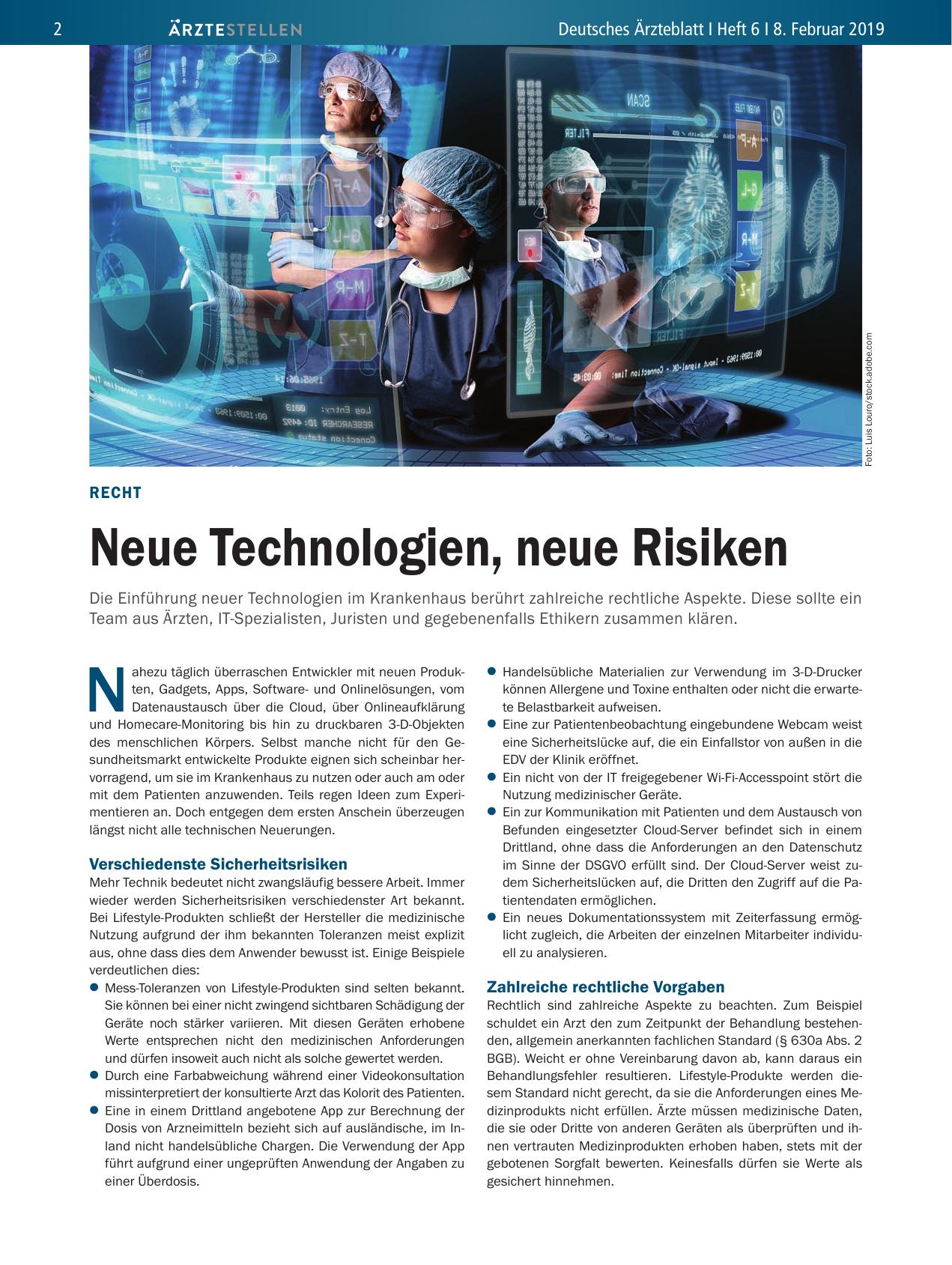 Vorschauseite 1: Recht: Neue Technologien, neue Risiken