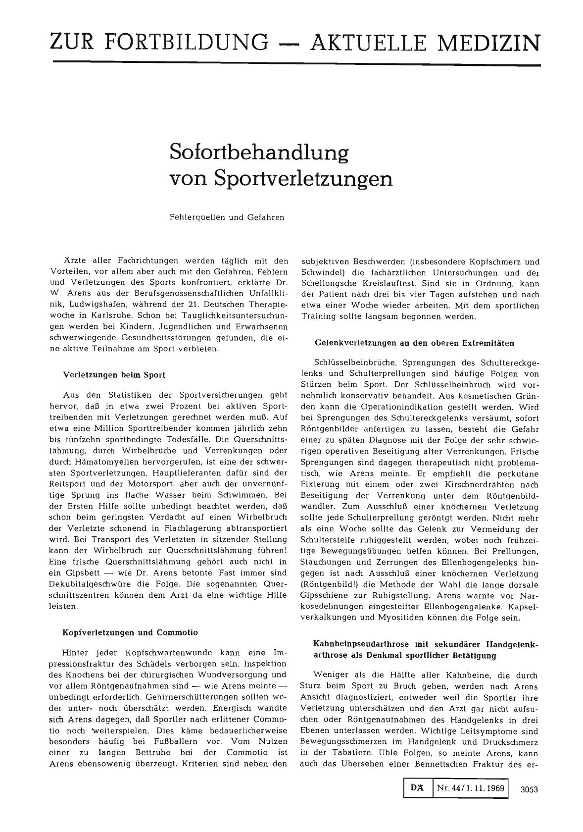Vorschauseite 1: Sofortbehandlung von Sportverletzungen: Fehlerquellen und Gefahren