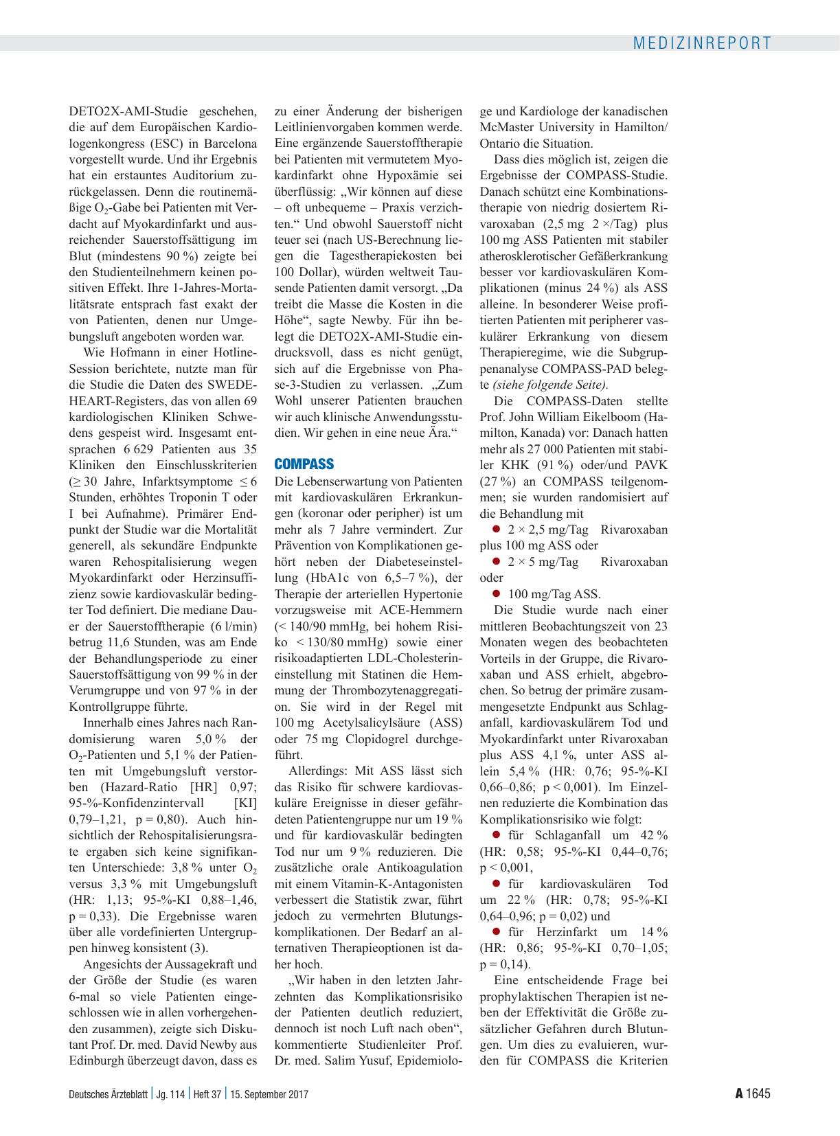 Vorschauseite 2: Kardiologie: Gewohntes häufiger hinterfragen