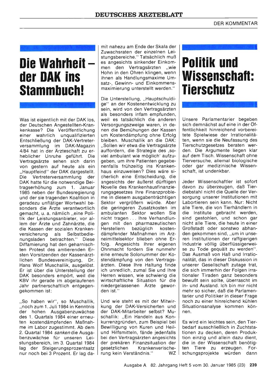 Vorschauseite 1: Die Wahrheit - der DAK ins Stammbuch!