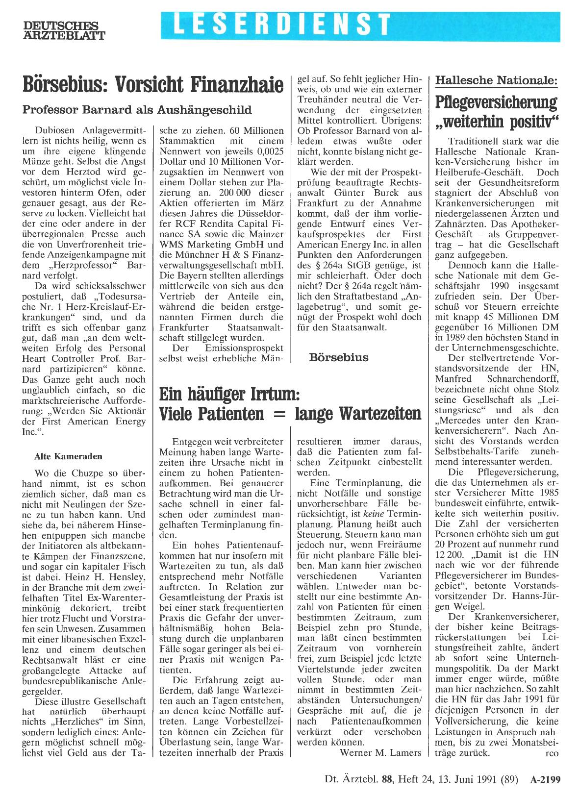Vorschauseite 1: Ein häufiger Irrtum: Viele Patienten = lange Wartezeiten