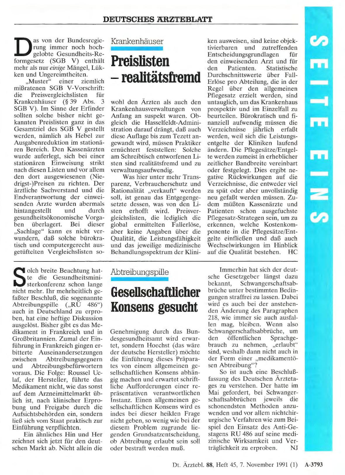 Vorschauseite 1: Krankenhäuser: Preislisten – realitätsfremd