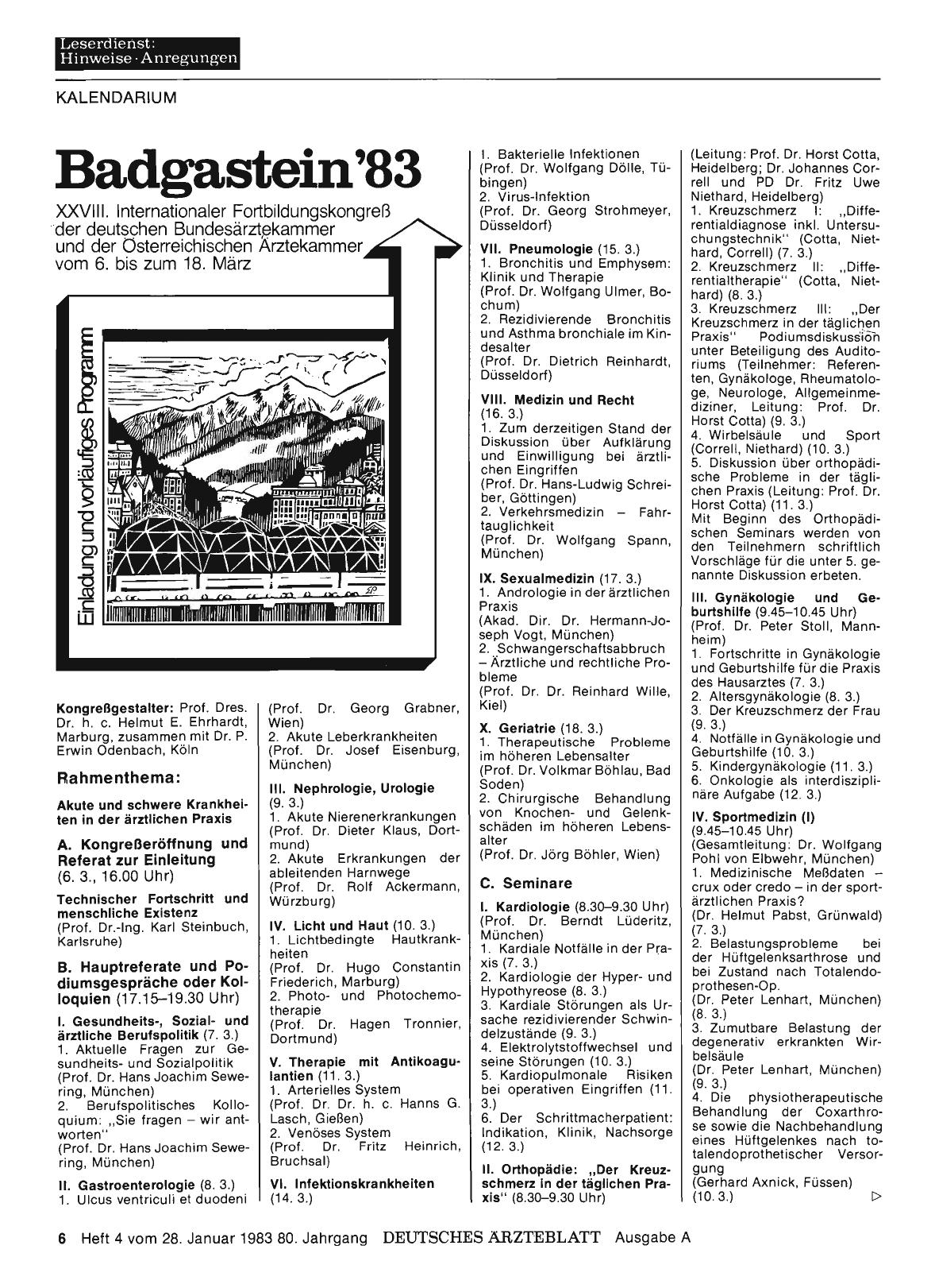 Vorschauseite 1: Badgastein'83
