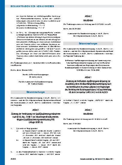 Vorschauseite 1: Änderung der Befristeten Ausführungsvereinbarung zur Ausstellung einer Arbeitsunfähigkeitsbescheinigung nach nur telefonischer Anamnese aufgrund von Regelungen des Gemeinsamen Bun…