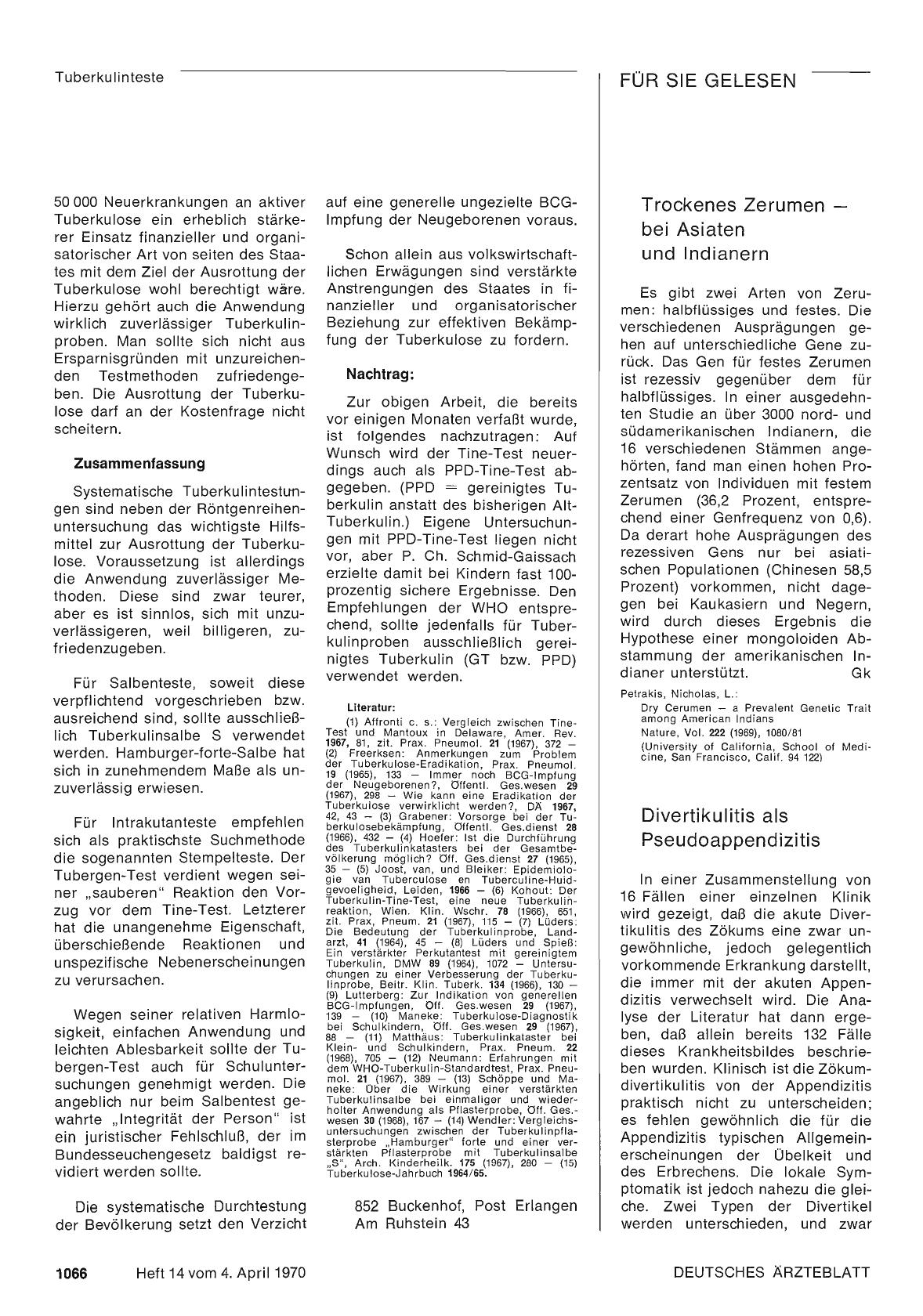 Vorschauseite 1: Trockenes Zerumen — bei Asiaten und Indianern