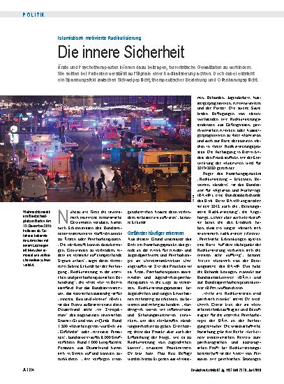 Vorschauseite 1: Islamistisch motivierte Radikalisierung: Die innere Sicherheit