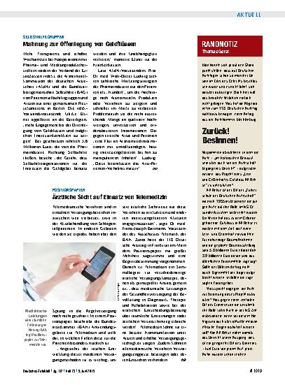 Vorschauseite 1: Selbsthilfegruppen: Mahnung zur Offenlegung von Geldflüssen