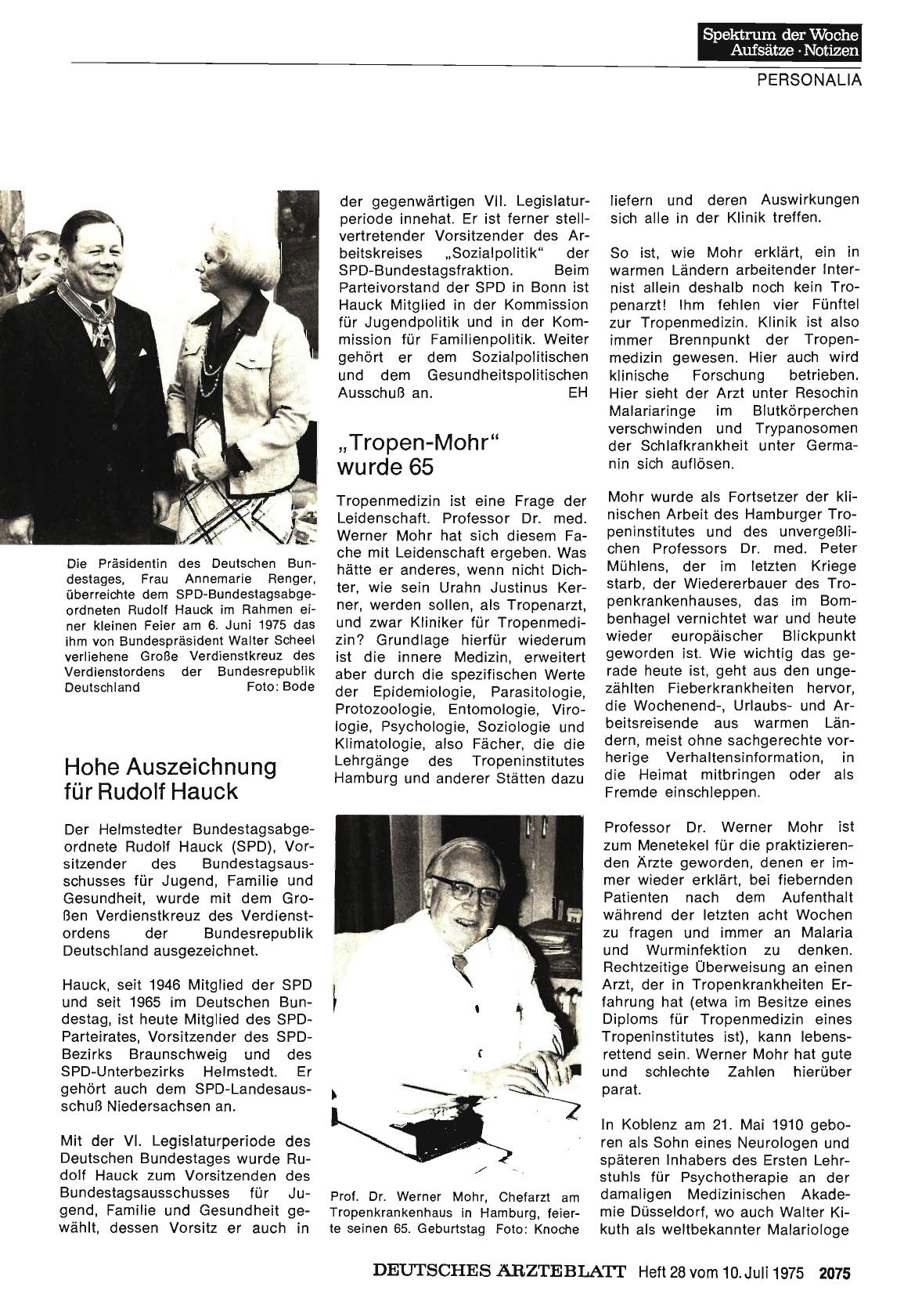 Vorschauseite 1: Hohe Auszeichnung für Rudolf Hauck