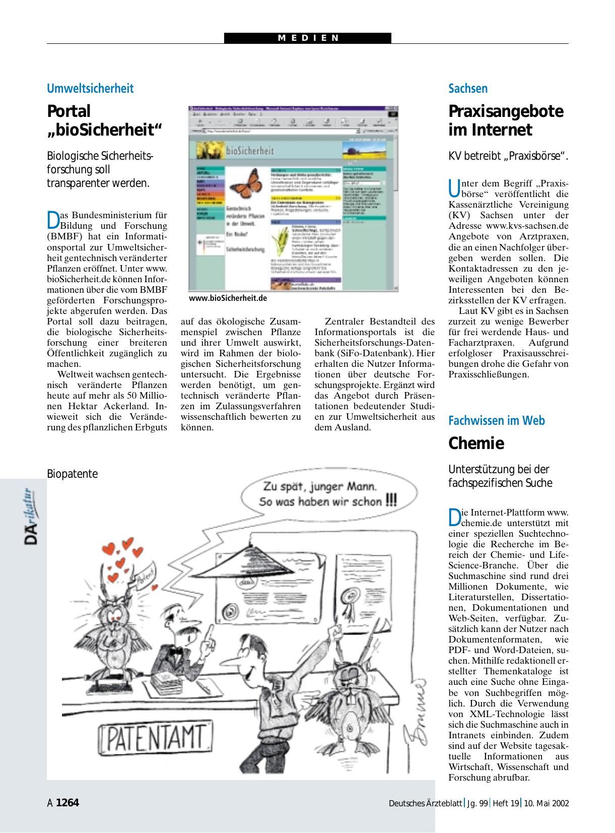 Vorschauseite 1: Sachsen: Praxisangebote im Internet