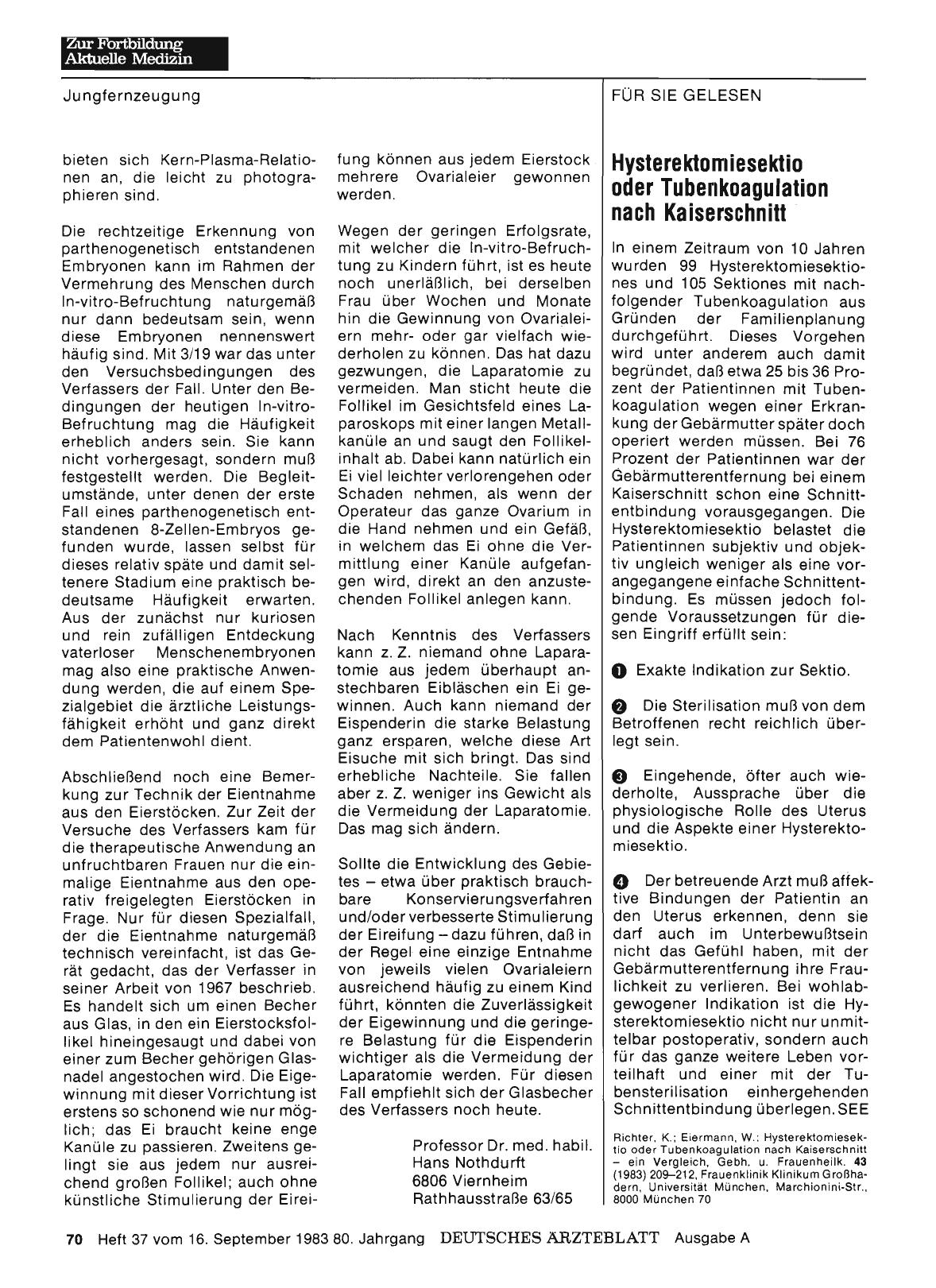 Vorschauseite 1: Hysterektomiesektio oder Tubenkoagulation nach Kaiserschnitt