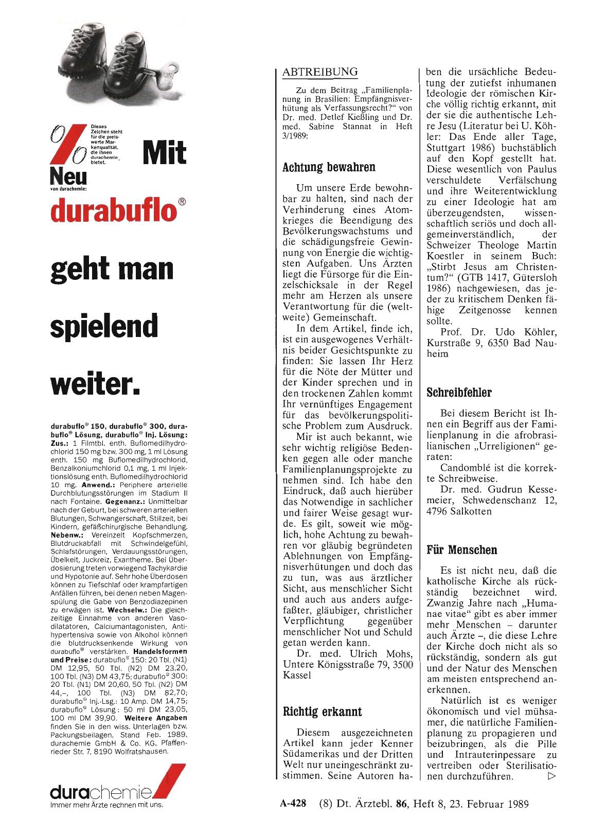 Vorschauseite 1: ABTREIBUNG: Schreibfehler