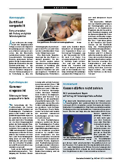 Vorschauseite 1: Psychotherapeuten: Kammer eingeweiht