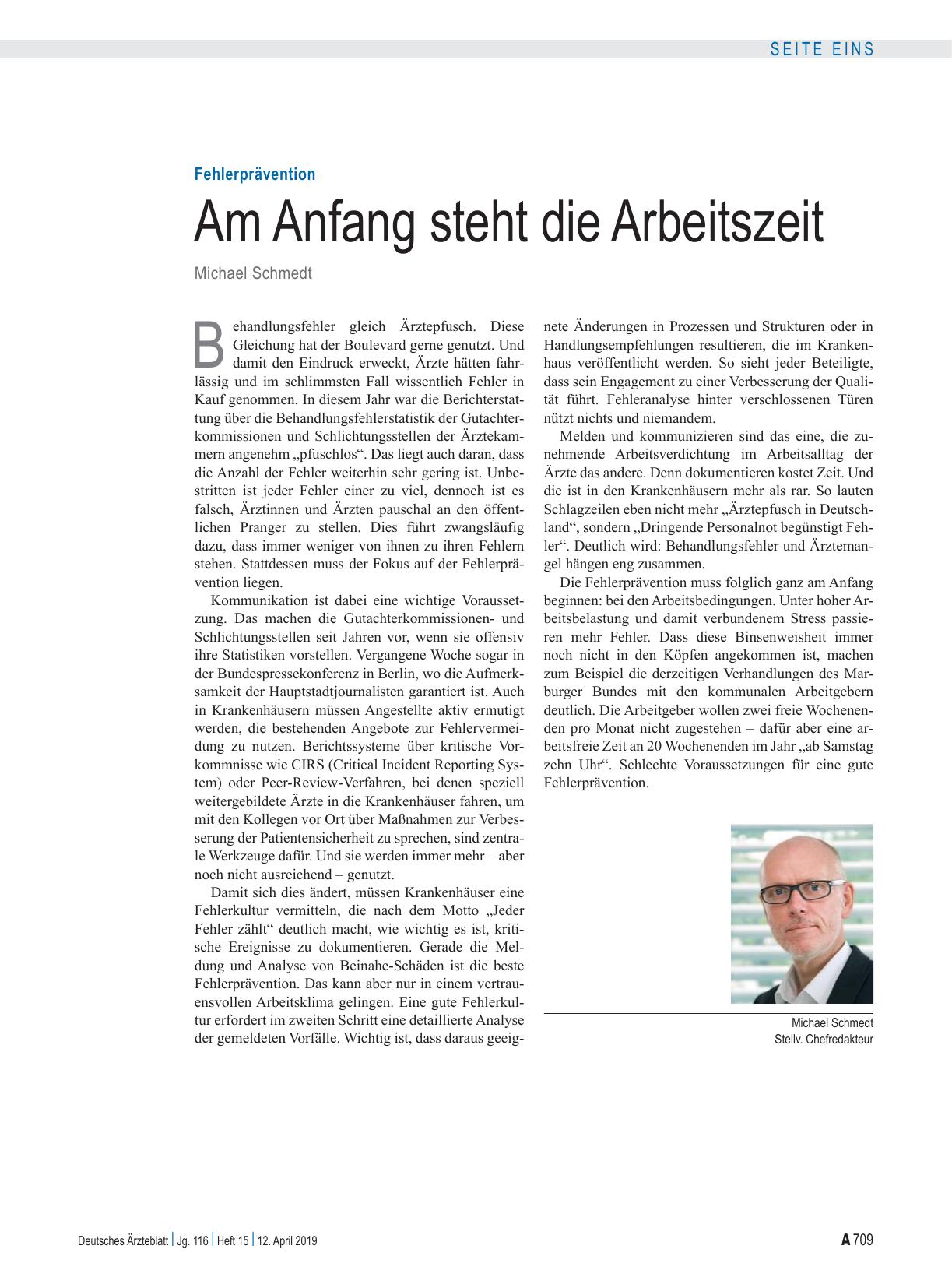 Vorschauseite 1: Fehlerprävention: Am Anfang steht die Arbeitszeit