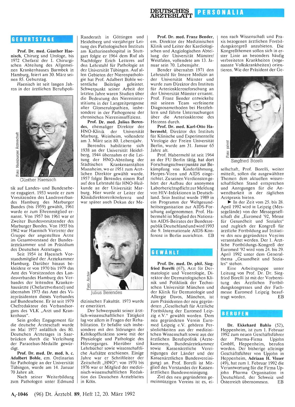 Vorschauseite 1: Geburtstage