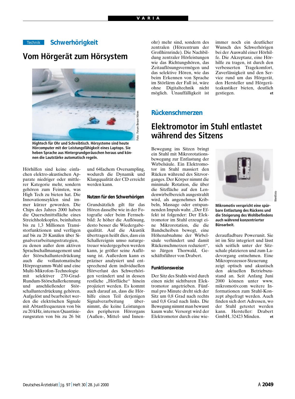Vorschauseite 1: Schwerhörigkeit: Vom Hörgerät zum Hörsystem