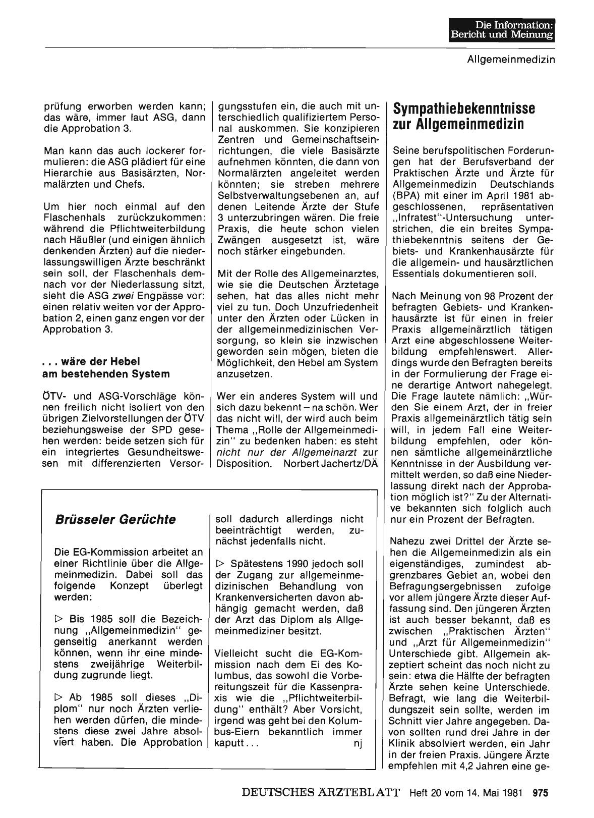Vorschauseite 1: Brüsseler Gerüchte