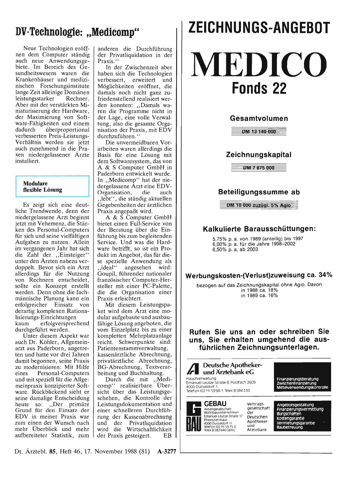 Vorschauseite 1: DV-Technologie: „Medicomp“