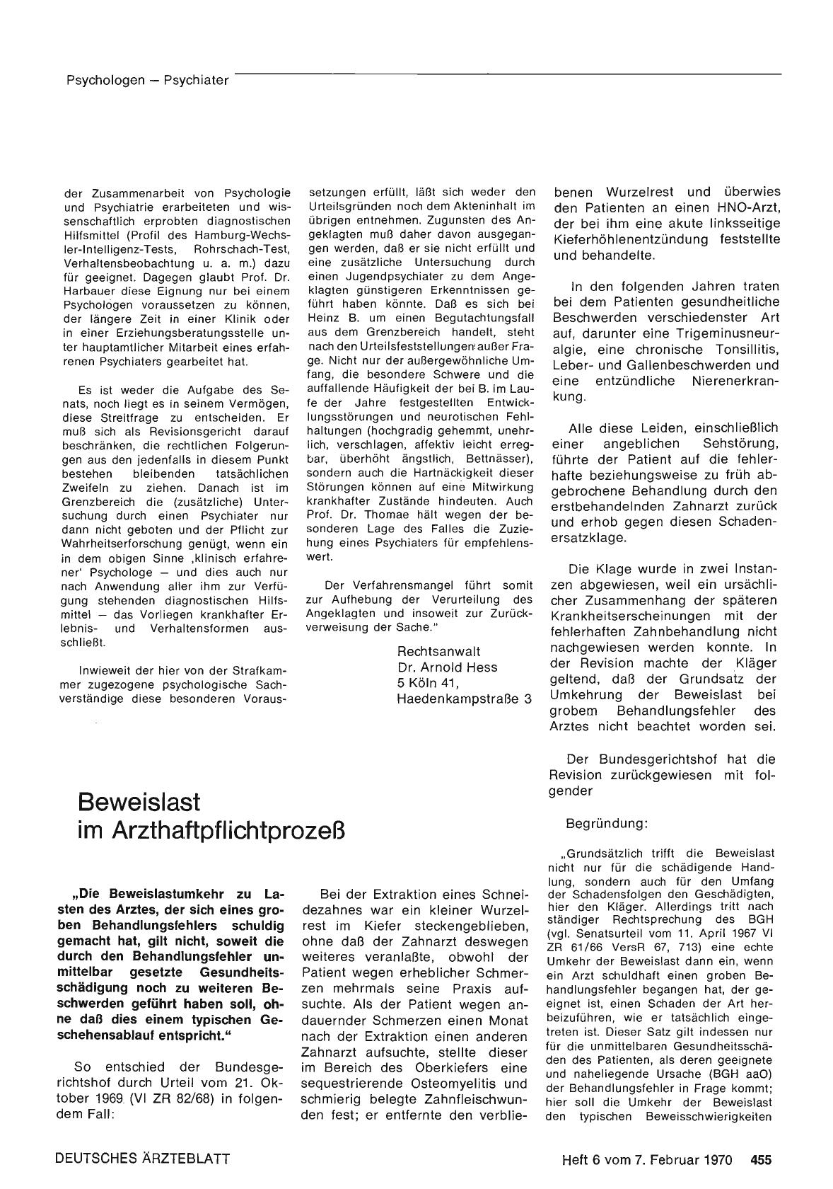 Vorschauseite 1: Beweislast im Arzthaftpflichtprozeß