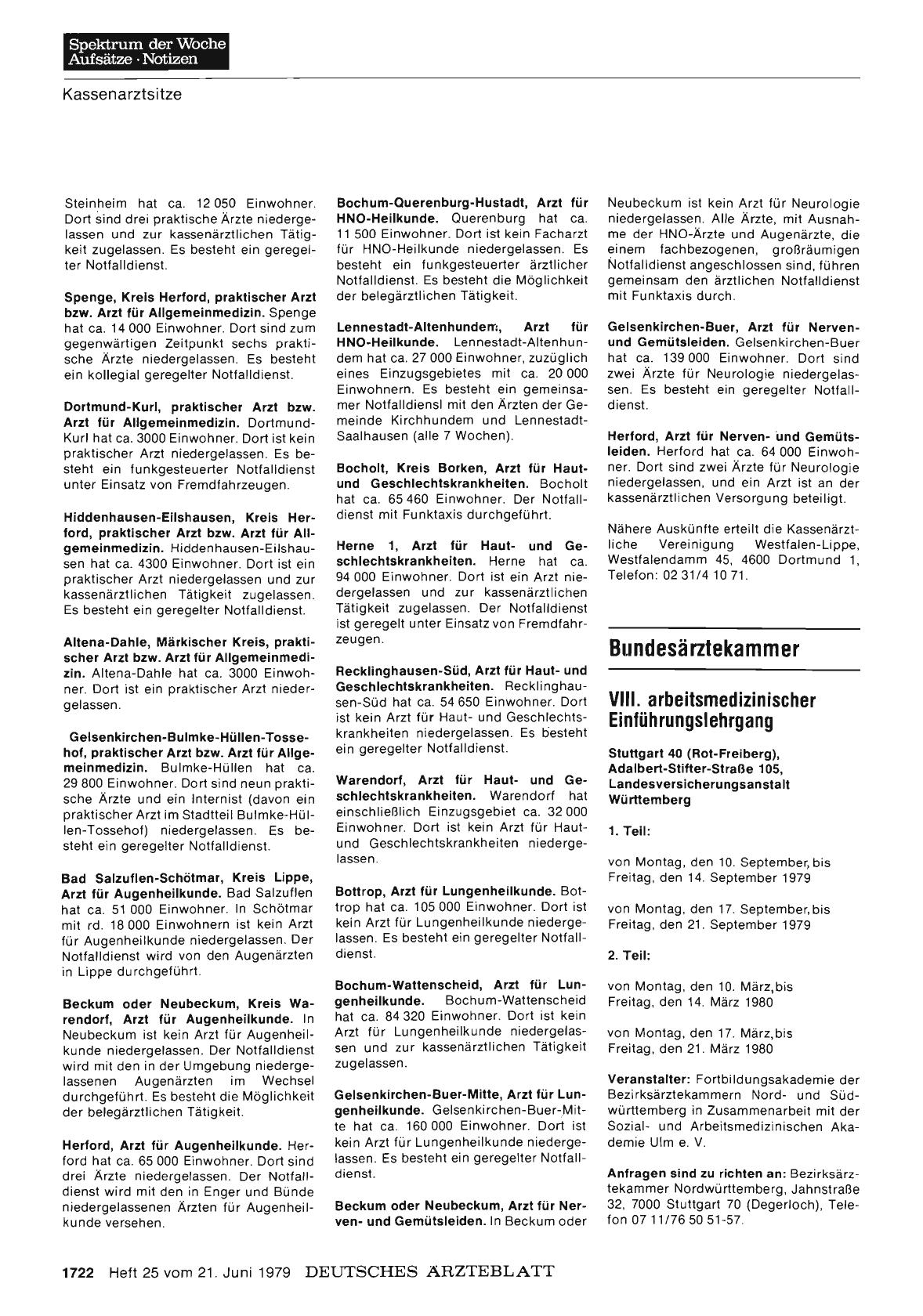 Vorschauseite 1: Bundesärztekammer