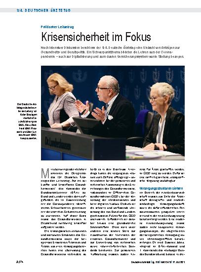 Vorschauseite 1: Politischer Leitantrag: Krisensicherheit im Fokus