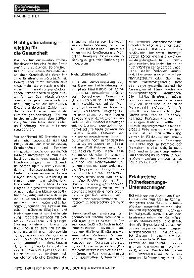Vorschauseite 1: Erfolgreiche Früherkennungs-Untersuchungen